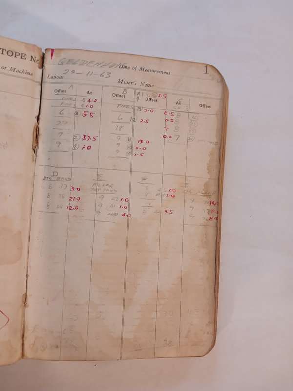 Witwatersrand Deep Stope Measurement Book 1964