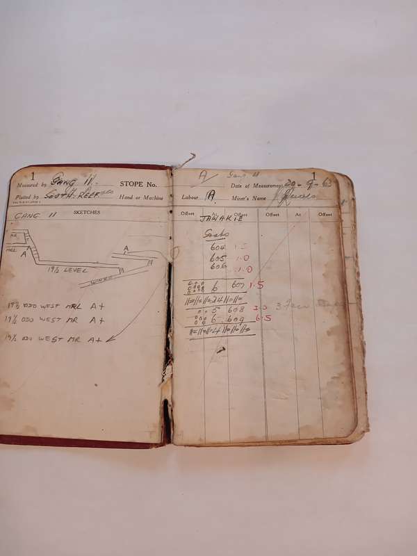 Balmoral Stope Measurement Book 1963