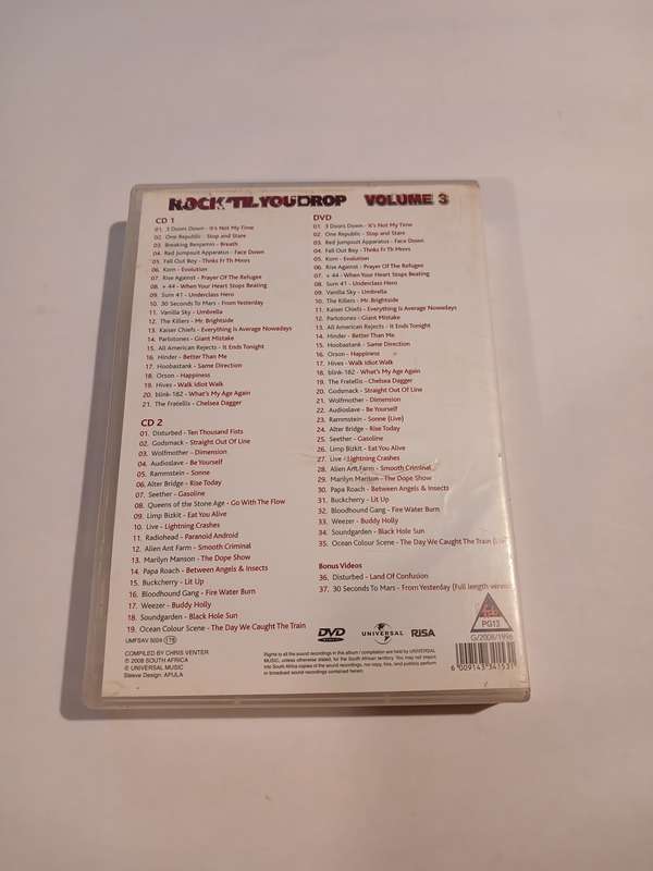 Rock Til You Drop Volume 3, 2 x CD & DVD