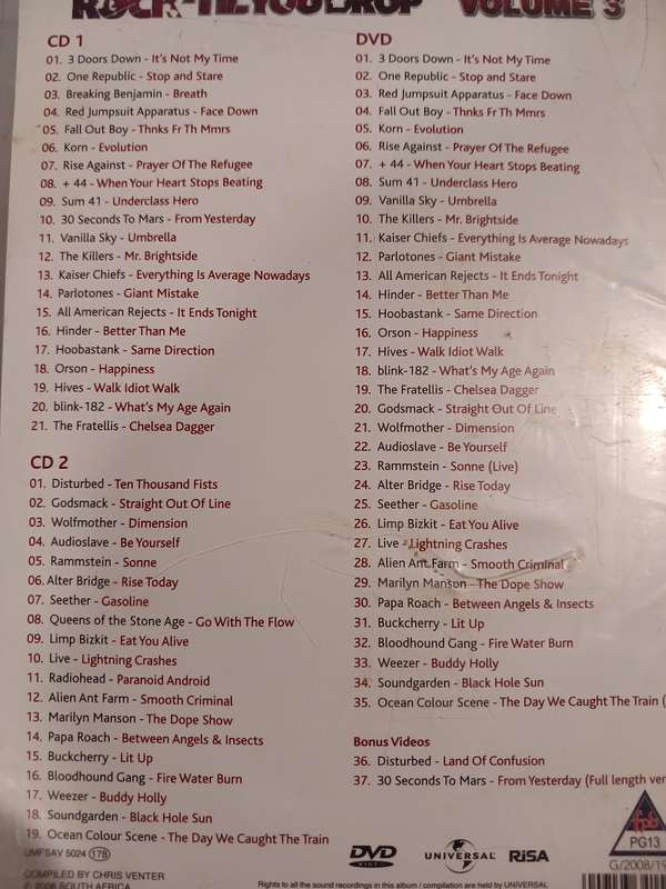 Rock Til You Drop Volume 3, 2 x CD & DVD