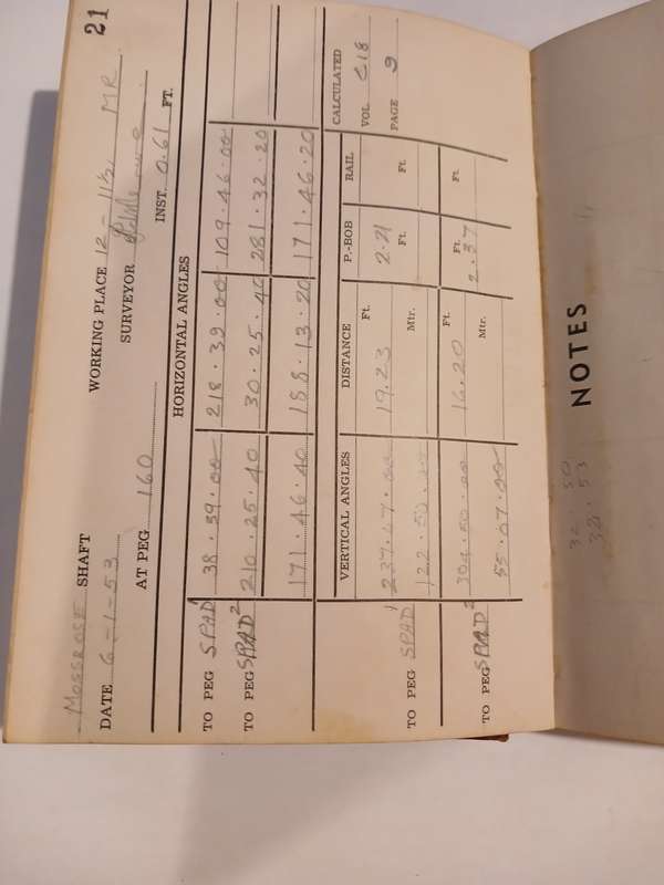 Primrose Gold Mine Field Book 1934