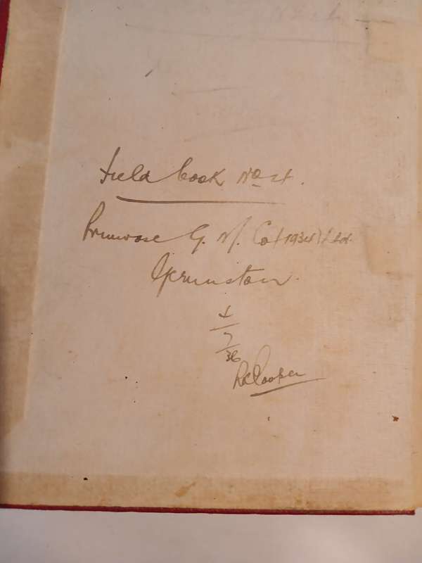 Primrose Gold Mine Field Book 1934