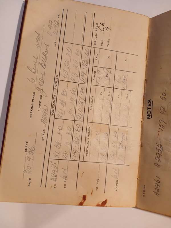 Primrose Gold Mine Field Book 1934