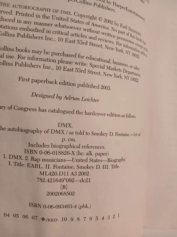 E.A.R.L. The Autobiography of DMX by Smokey D. Fontaine