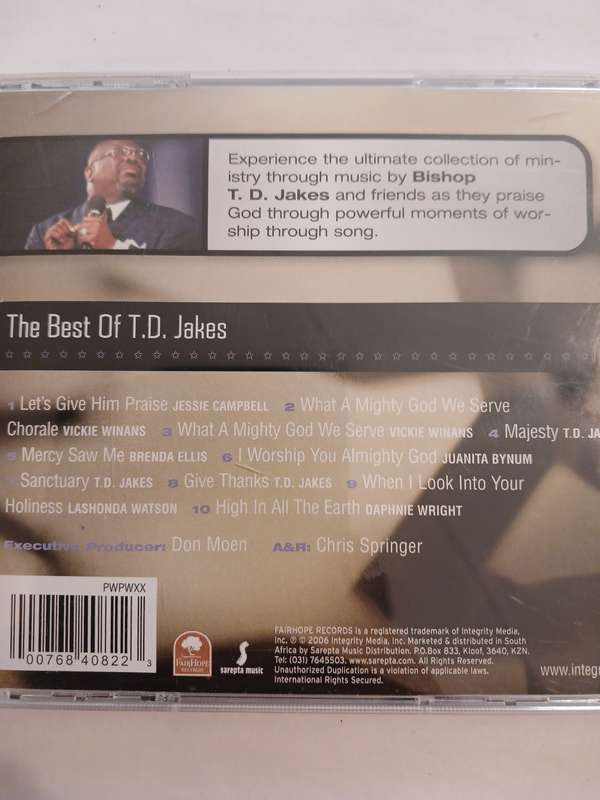 T.D. Jakes, The Best Of CD