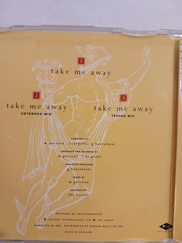 Cappella, Take me Away CD single, UK
