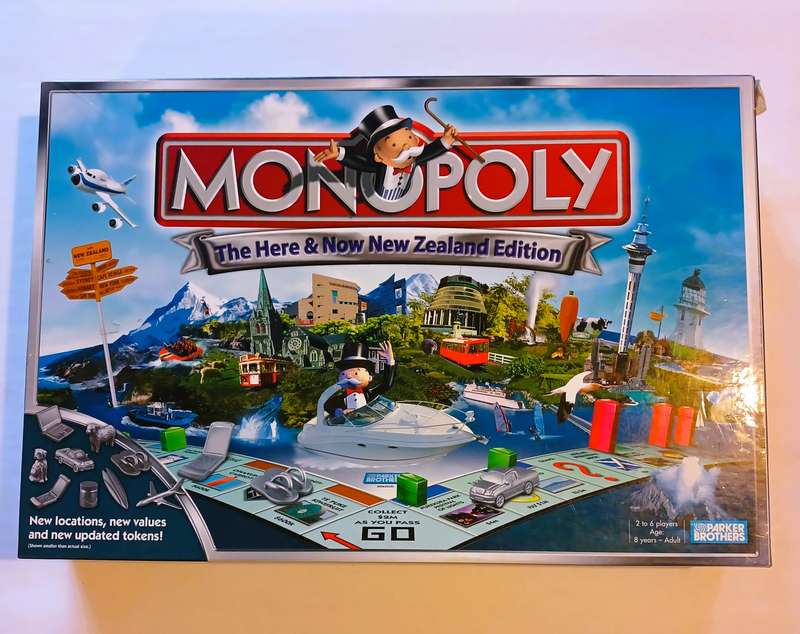 Monopoly Board Game, The Here & Now, New Zealand Edition