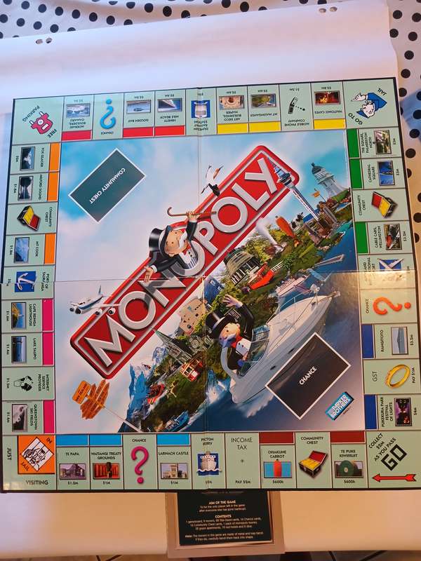 Monopoly Board Game, The Here & Now, New Zealand Edition