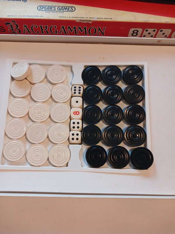 Backgammon, Spears, Board Game, Made in England