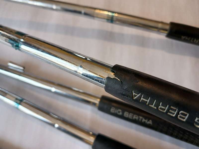 Callaway Golf Irons X-14, Steelhead, Big Bertha, 4 x Irons, Putter, Sand Wedge