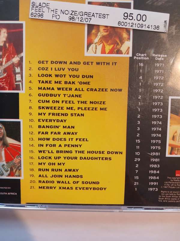 Slade, Feel The Noize, Greatest Hits CD, Remastered