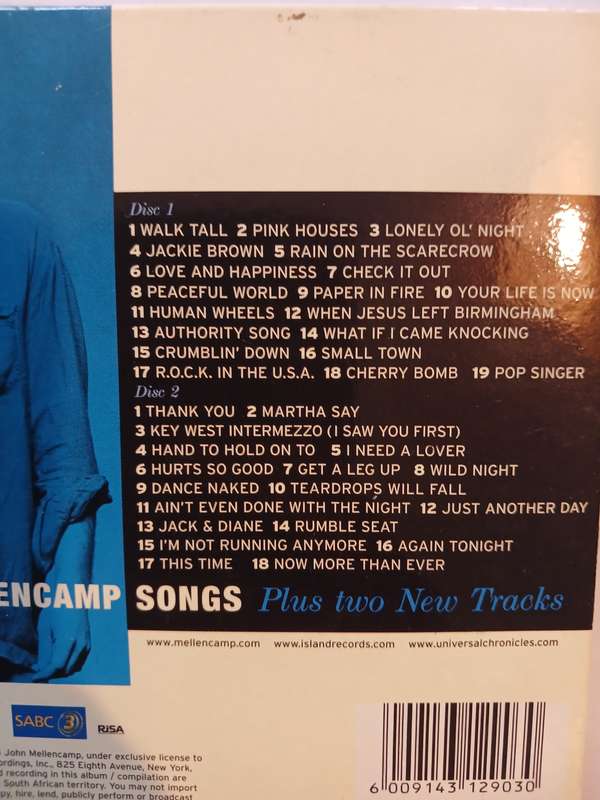 John Mellencamp, Words & Music, Greatest Hits, 2 x CD / DVD
