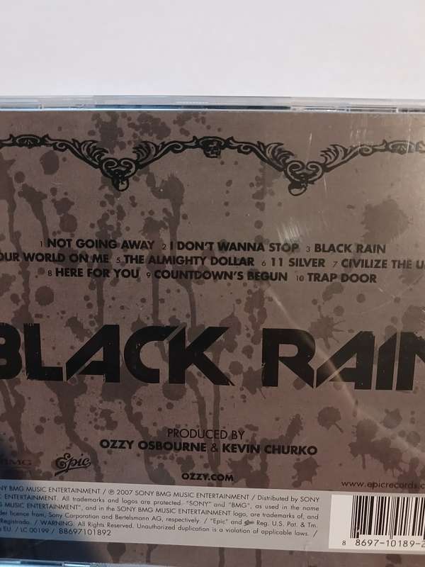 Ozzy Osbourne, Black Rain CD, Europe