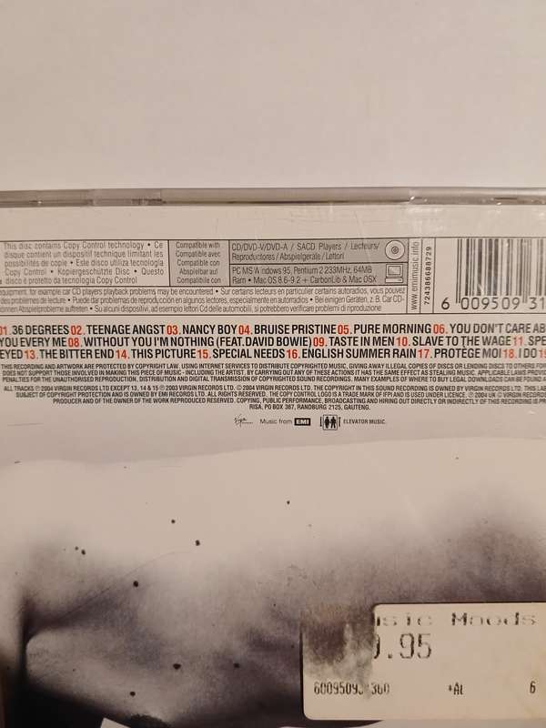 Placebo, Once More with Feeling, Singles 1996-2004 CD