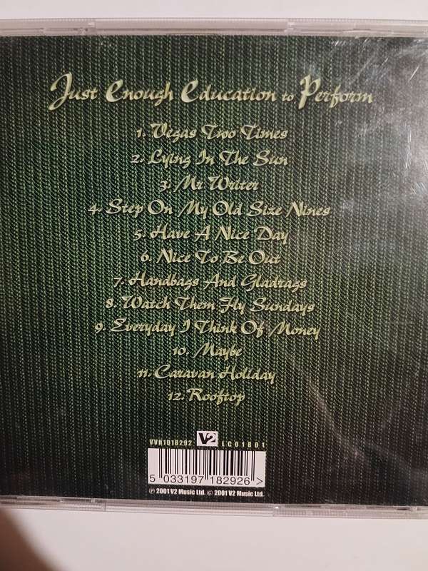 Stereophonics, Just Enough Education to Perform CD, UK