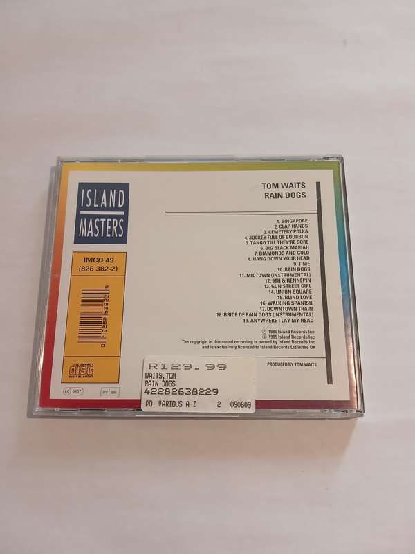 Tom Waits, Rain Dogs CD, US