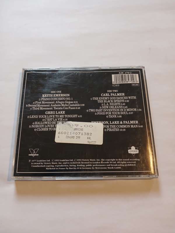 Emerson Lake & Palmer, Works, 2 x CD, Vol. 1, EU, Remastered