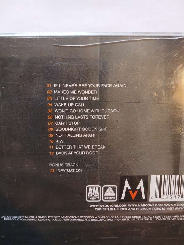 Maroon 5, It Won't be Soon Before Long CD, EU