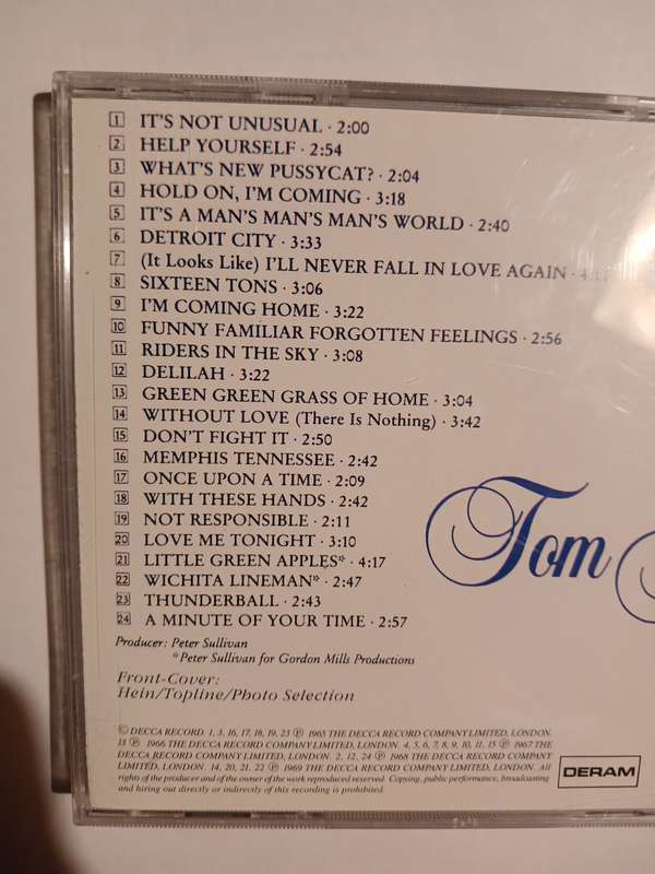 Tom Jones, The Collection of Greatest Hits from 1964-1969 CD
