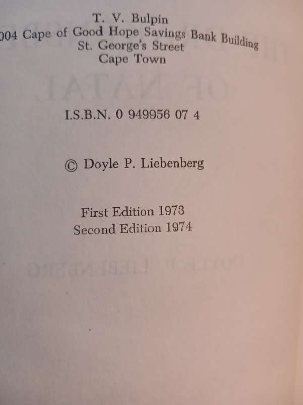 The Drakensberg of Natal by Doyle P. Liebenberg