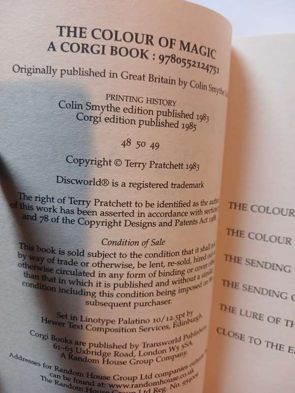 The Colour of Magic, The First Discworld Novel by Terry Pratchett