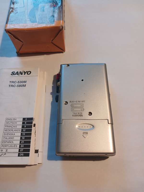 Microcassette Recorder, Sanyo, TRC-530M