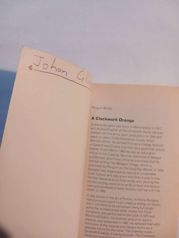 A Clockwork Orange by Anthony Burgess