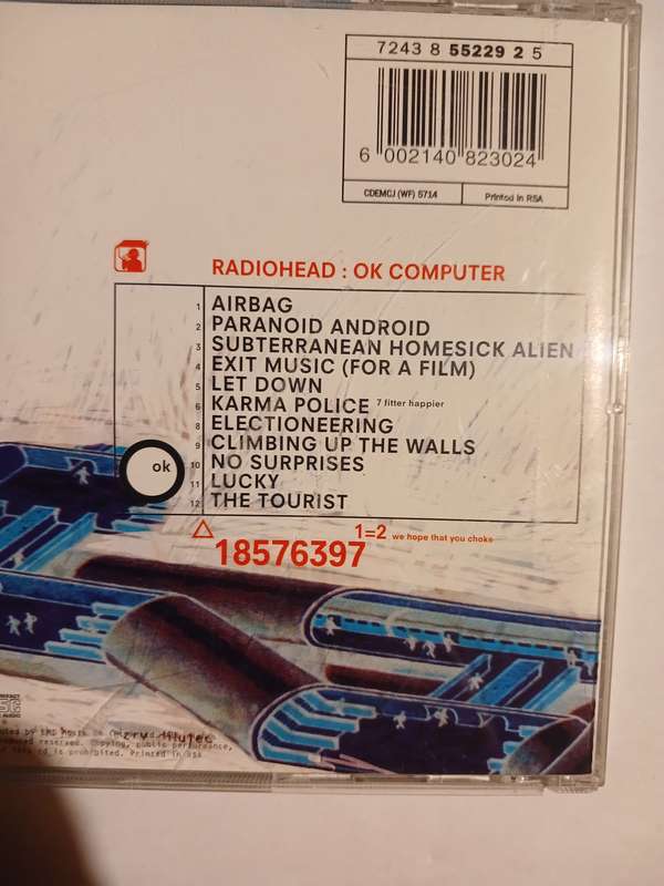 Radiohead, OK Computer CD