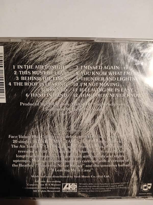 Phil Collins, Face Value CD