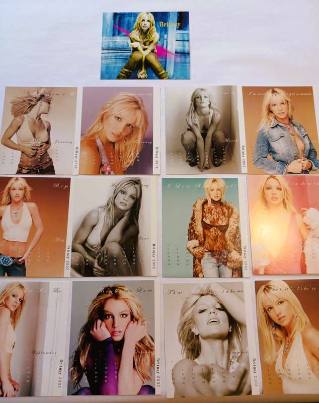 Britney Spears, Britney, 12 x Calender Postcards with Lyrics, 2002