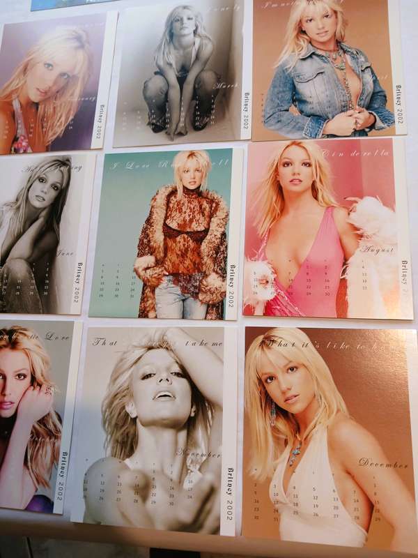 Britney Spears, Britney, 12 x Calender Postcards with Lyrics, 2002