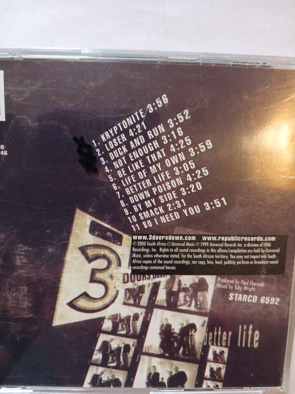 3 Doors Down, The Better Life CD