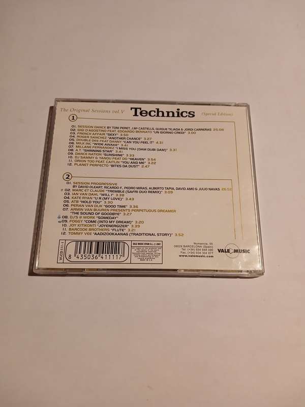 Technics, The Original Sessions Vol. V, Dance/Progressive, 2 x CD, Spain