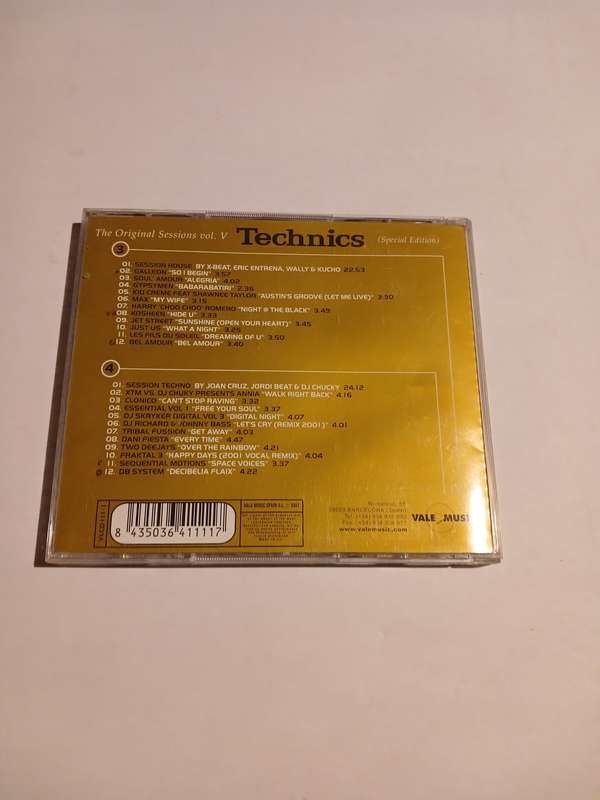 Technics, The Original Sessions Vol. V, House/Techno, 2 x CD, Spain