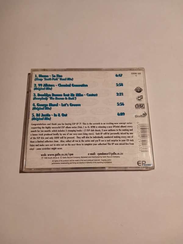 DJ Justin, ESP EP Vol. VII, Various Artists, Limited Edition CD