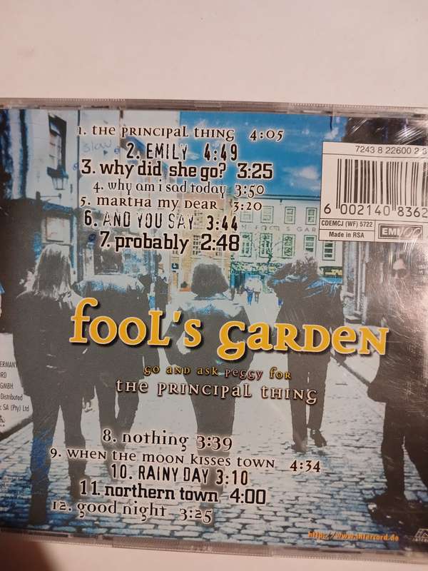Fool's Garden, go and ask Peggy for The Principal Thing CD