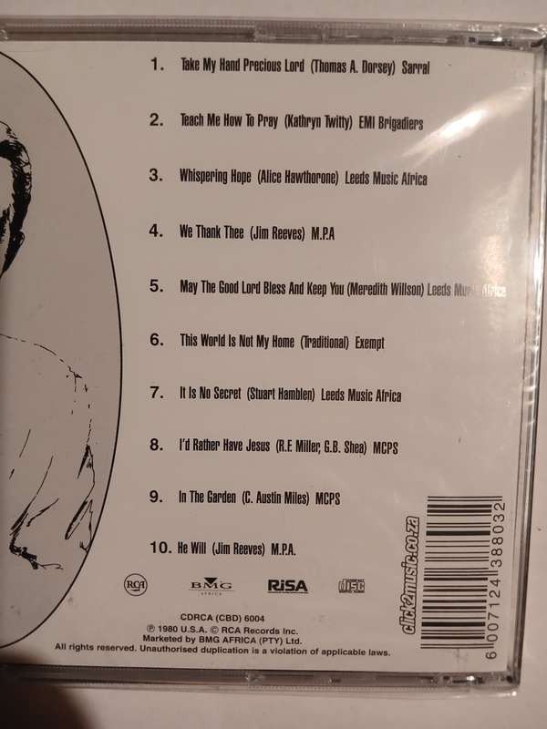Jim Reeves, Sacred Songs, The Best Of CD, New