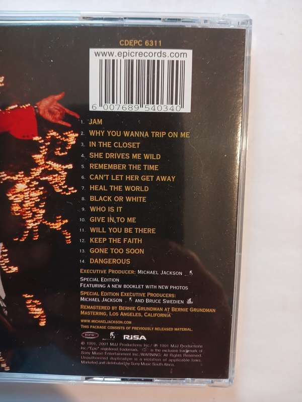Michael Jackson, Dangerous CD, Special Edition, Remastered