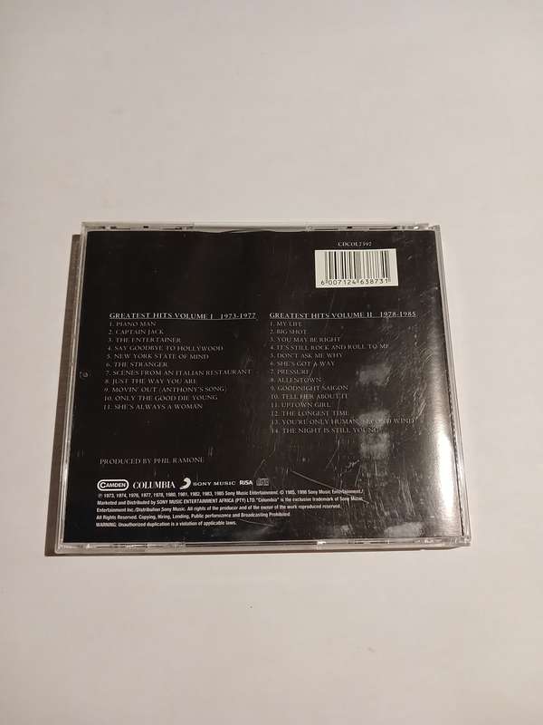 Billy Joel, Greatest Hits Volume 1 & Volume II, 2 x CD
