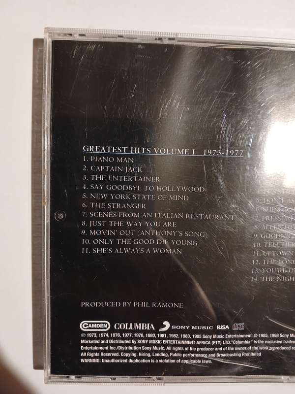 Billy Joel, Greatest Hits Volume 1 & Volume II, 2 x CD