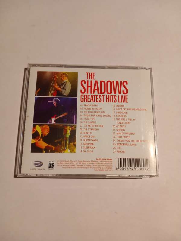 The Shadows, Greatest Hits Live CD