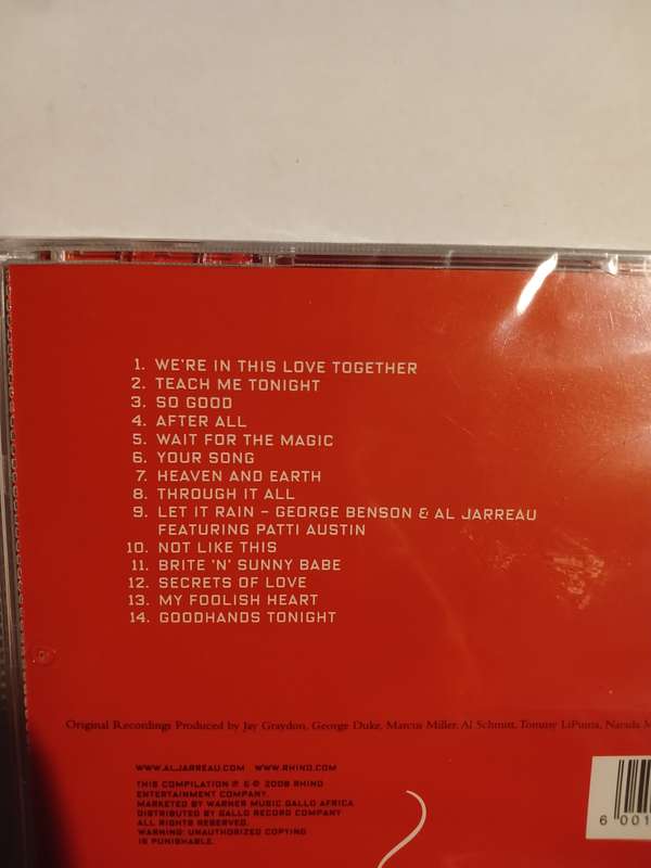 Al Jarreau, Love Songs CD, New