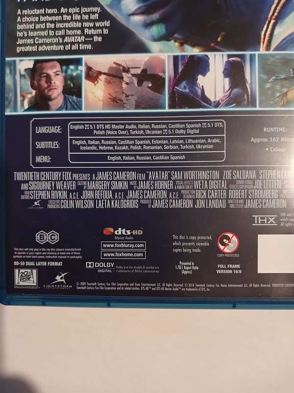 Avatar Blu-ray Disc