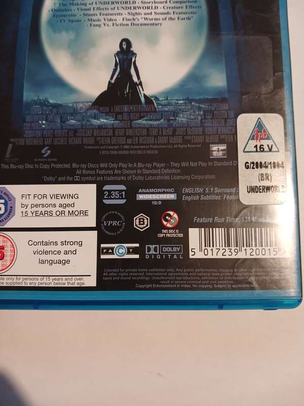 Underworld Blu-ray Disc