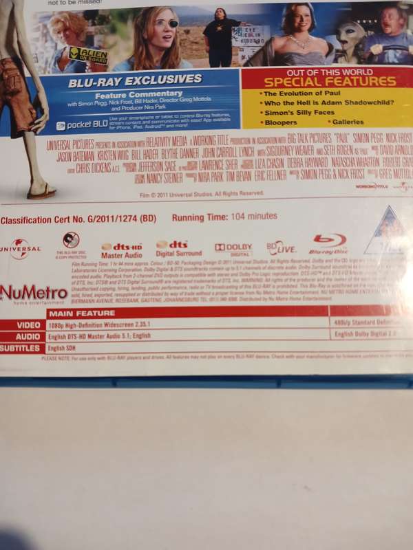 Paul Blu-ray Disc