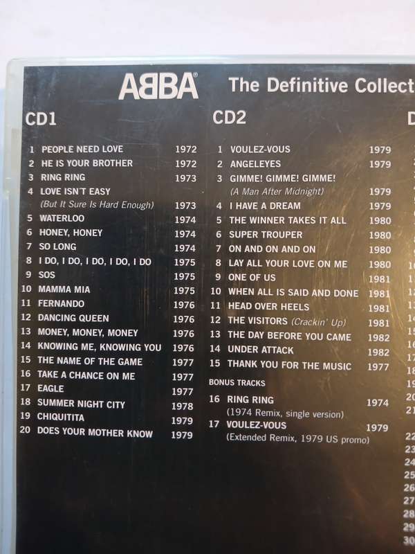 Abba, The Definitive Collection, 2 x CD + DVD