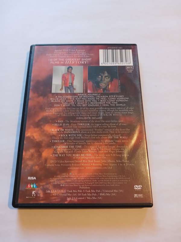 Michael Jackson, Video Greatest Hits, History DVD