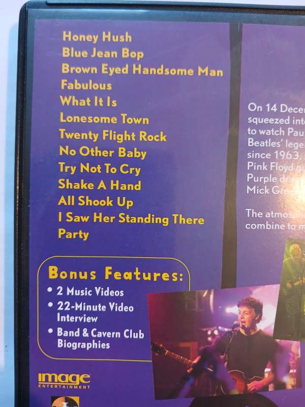 Paul McCartney Live at the Cavern Club DVD