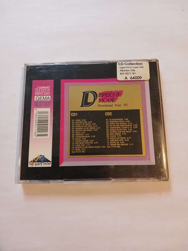 Depeche Mode, Devotional Tour '93, 2 x CD, Germany