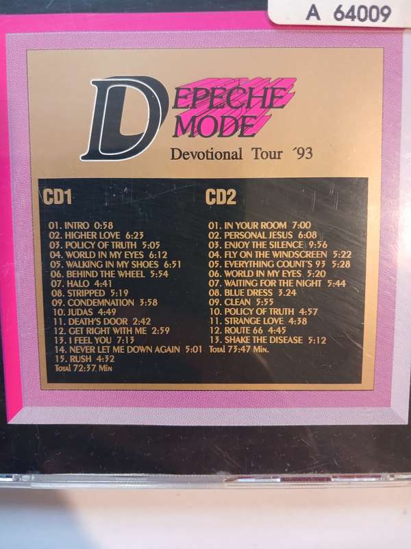 Depeche Mode, Devotional Tour '93, 2 x CD, Germany